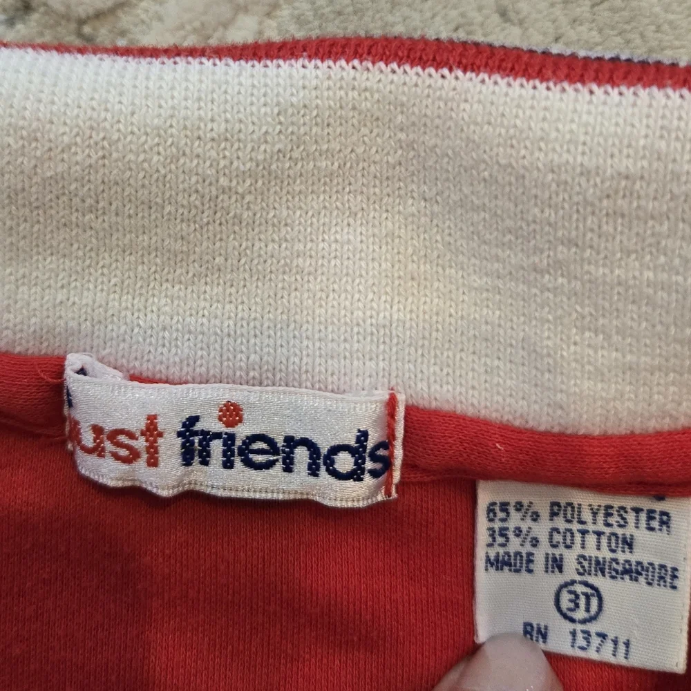Vintage Y2k Just Friends Red Polo Shirt